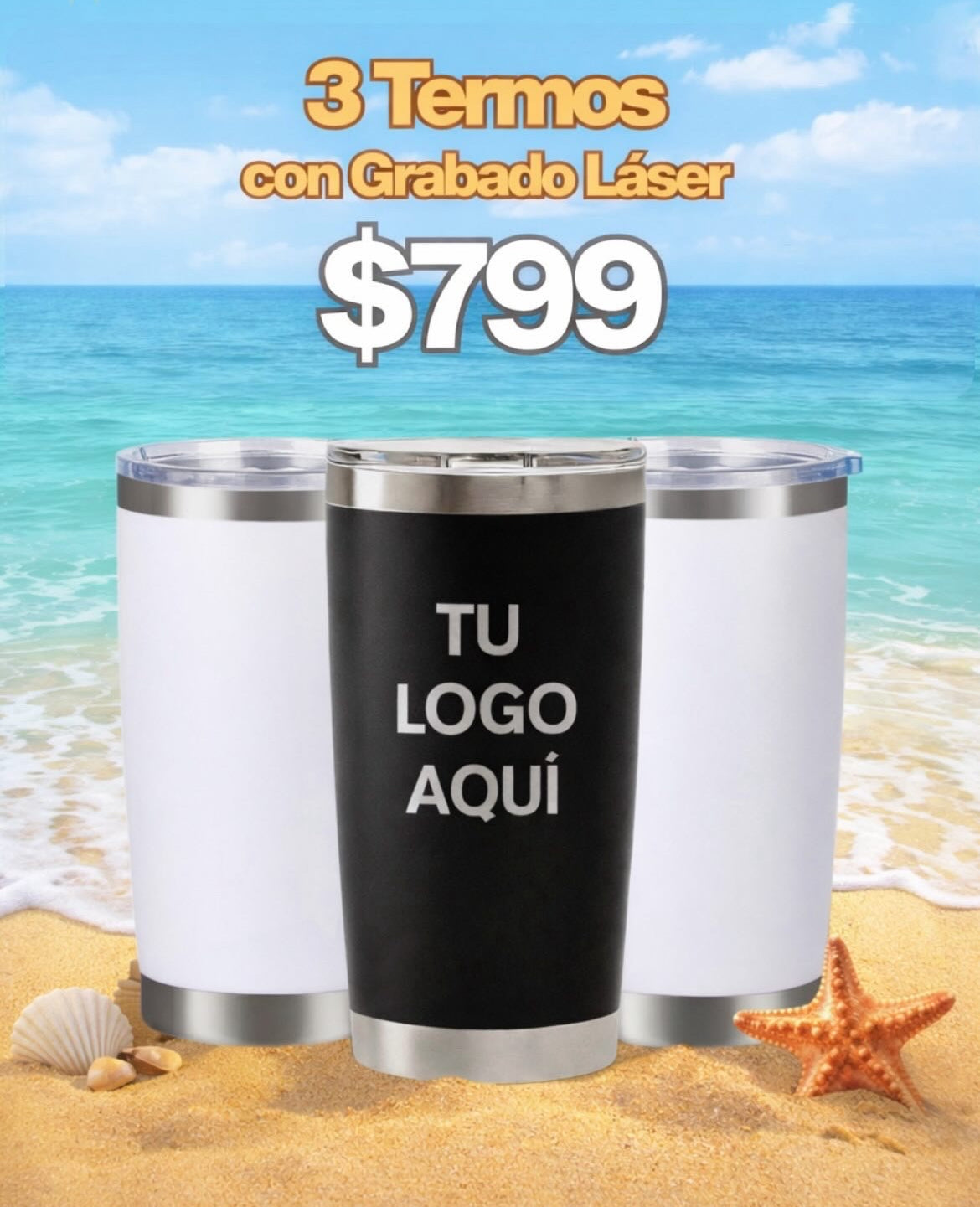 Promoción 3 Termos con Grabado